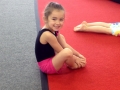 young girl on gym floor